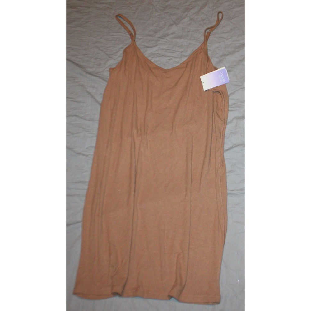 Women's Beautifully Soft Ribbed Night Gown - Stars Above Brown Size XL